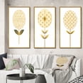 thumbnail image 1 of Designart "Gold Flower of Life in Bloom IV" Abstract Botanicals Framed Wall Art Set Of 3 - Gold Modern Frame Gallery Set For Office Decor, 1 of 6