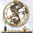 thumbnail image 1 of Designart 'Gold Glam Squares II' Glam wall clock, 1 of 3