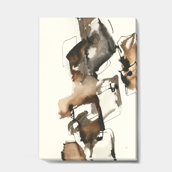 Designart 'Gold Glam Squares II' Modern & Contemporary Canvas Art
