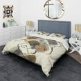 thumbnail image 1 of Designart 'Gold Glam Squares IV' Glam Duvet Cover Set, 1 of 4