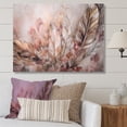 thumbnail image 1 of Designart "Gold Glamorous Feathers Of Boho Fantasy IV" Glam Feather Canvas Art Print, 1 of 5