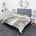 thumbnail image 1 of Designart 'Gold Glamour Direction I' Geometric Duvet Cover Set, 1 of 4