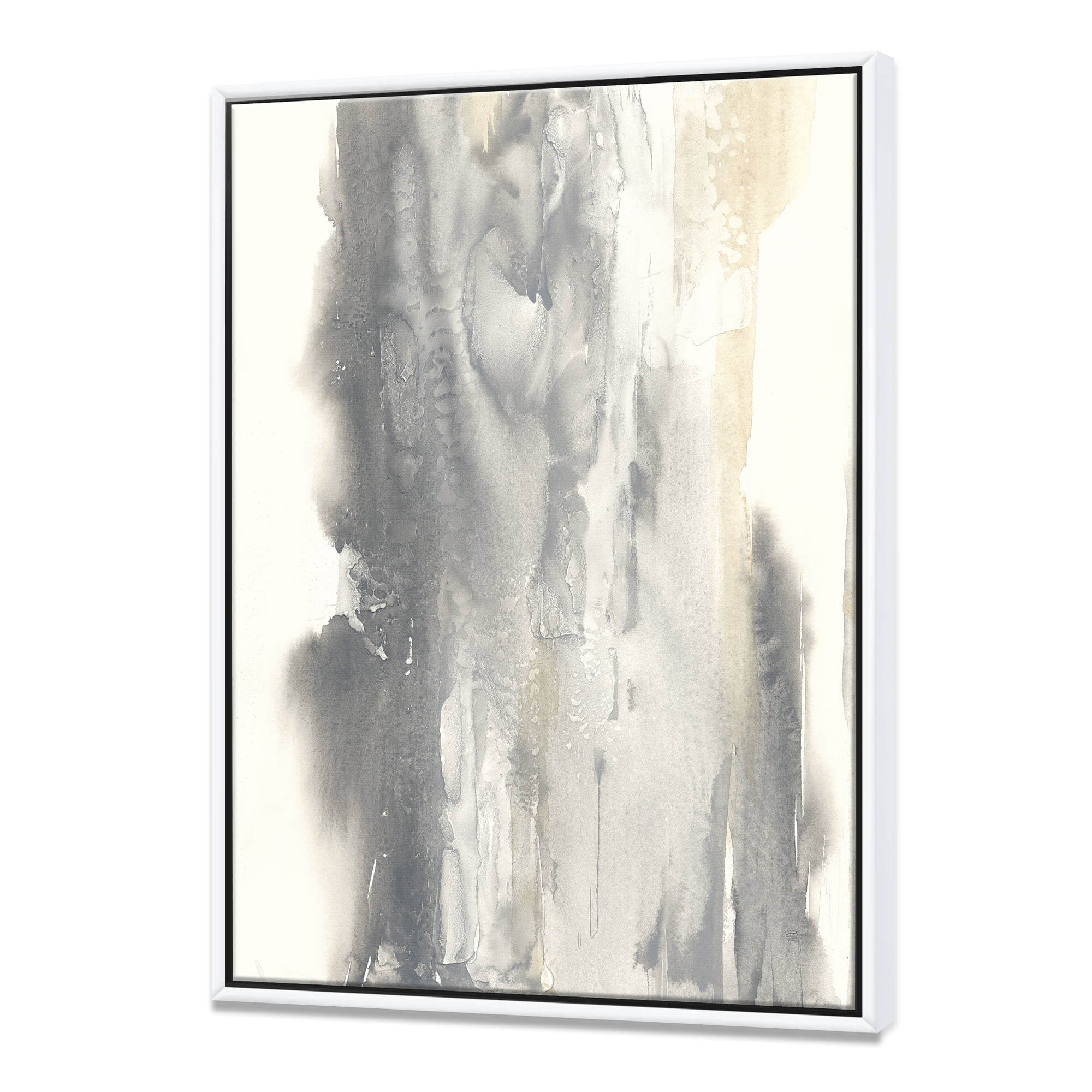 Designart ' Gold Glamour Direction II ' Modern & Contemporary Framed Canvas