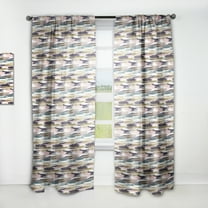 Designart 'Gold Glitter Textured Brush Stripes and Strokes' Modern & Contemporary Curtain Panel