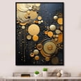 thumbnail image 1 of Designart "Gold Grey Industrial gracefulness I" Abstract Collages Floater Framed Canvas Wall Art, 1 of 7