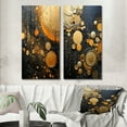 thumbnail image 1 of Designart "Gold Grey Industrial gracefulness II" Abstract Collages Wall Art Set Of 2 - Gold Abstract Canvas Set For Living Room Decor, 1 of 7