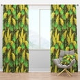 thumbnail image 1 of Designart 'Gold Luxury Tropical Pattern II' Mid-Century Modern Blackout Curtain Panel, 1 of 4