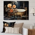 thumbnail image 1 of Designart "Gold Made Bathtub V" Bath & Laundry Canvas Print, 1 of 5