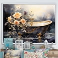 thumbnail image 1 of Designart "Gold Made Bathtub VI" Bath & Laundry Floater Framed Wall Decor, 1 of 7