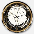 thumbnail image 1 of Designart 'Gold Metallic Circle' Metal Wall Clock, 1 of 3