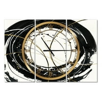 Designart 'Gold Metallic Circle' Modern wall clock
