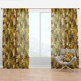 thumbnail image 1 of Designart 'Gold Modern Luxury Pattern' Mid-Century Modern Curtain Panel, 1 of 4