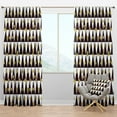 thumbnail image 1 of Designart 'Gold Polka Dot Retro Pattern II' Mid-Century Modern Blackout Curtain Panel, 1 of 4