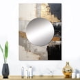 thumbnail image 1 of Designart "Gold Pottery In Gray Minimalism I" Abstract Spirals Mirror Wall Decor - Modern Grey Abstract Large Mirror For Wall Art Decor - 32" x 24" Inch, 1 of 5