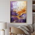 thumbnail image 1 of Designart "Gold Purple Fractal I" Abstract Floater Framed Wall Art Print, 1 of 7