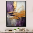 thumbnail image 1 of Designart "Gold Purple Fractal III" Modern Floater Framed Wall Decor, 1 of 7
