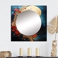 thumbnail image 1 of Designart "Gold Red Fractal Gold And Red" Modern Gold Large Square Mirror - Square Bedroom Mirror Printed Wall Decor - Transitional Square Printed Wall Mirror Art, 1 of 5