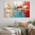 thumbnail image 1 of Designart "Gold Red composition Majesty" Abstract Collages Wall Art Prints Set, 1 of 5