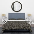 thumbnail image 1 of Designart 'Gold Retro 80s' Mid-Century Modern Duvet Cover Set, 1 of 4