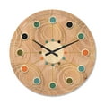 thumbnail image 1 of Designart 'Gold Rose Abstract Geometry Luxury' Mid-Century Modern Wood Wall Clock, 1 of 5
