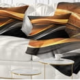 thumbnail image 1 of Designart Gold Silver Inward Lines - Abstract Throw Pillow - 12x20, 1 of 5