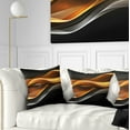 thumbnail image 1 of Designart Gold Silver Inward Lines - Abstract Throw Pillow - 18x18, 1 of 5