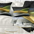 thumbnail image 1 of Designart Gold Silver Straight Yellow Lines - Abstract Throw Pillow - 12x20, 1 of 5