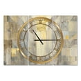 thumbnail image 1 of Designart 'Gold Square Watercolor' Modern Wall Clock, 1 of 3
