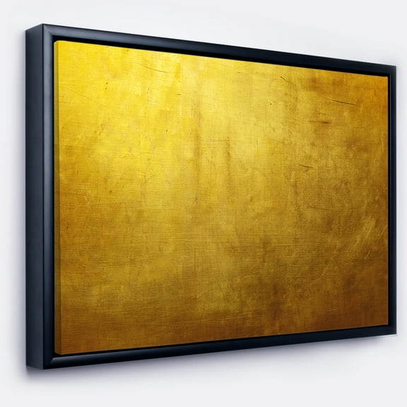 Designart ' Gold Texture ' Abstract Framed Canvas art print