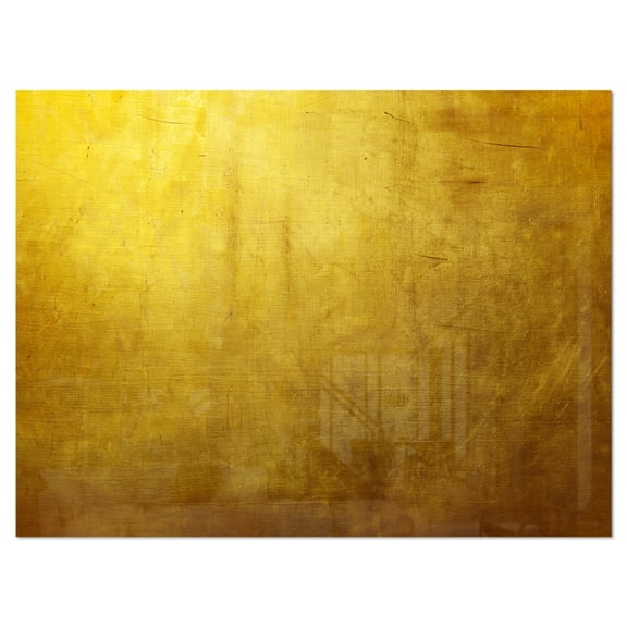 Designart 'Gold Texture' Metal Wall Art