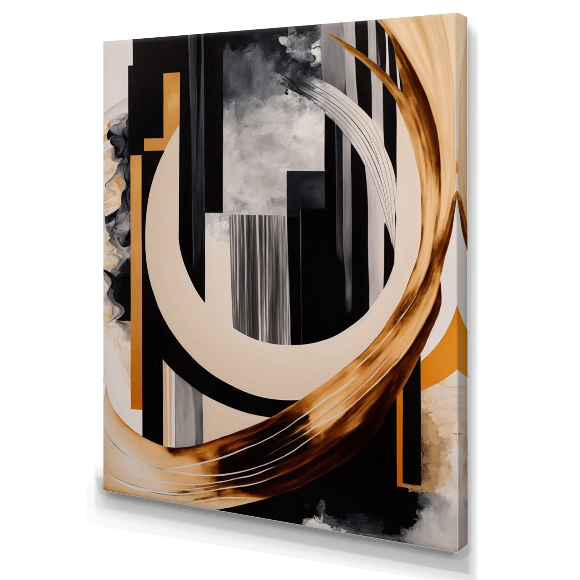 Designart Gold Touch Art Deco I Canvas Wall Art