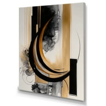 Designart Gold Touch Art Deco II Canvas Wall Art