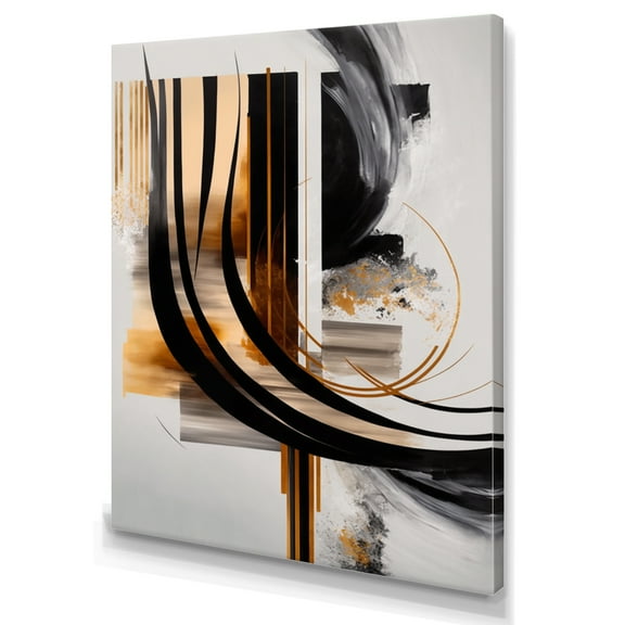 Designart Gold Touch Art Deco III Canvas Wall Art