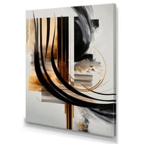 Designart Gold Touch Art Deco III Canvas Wall Art