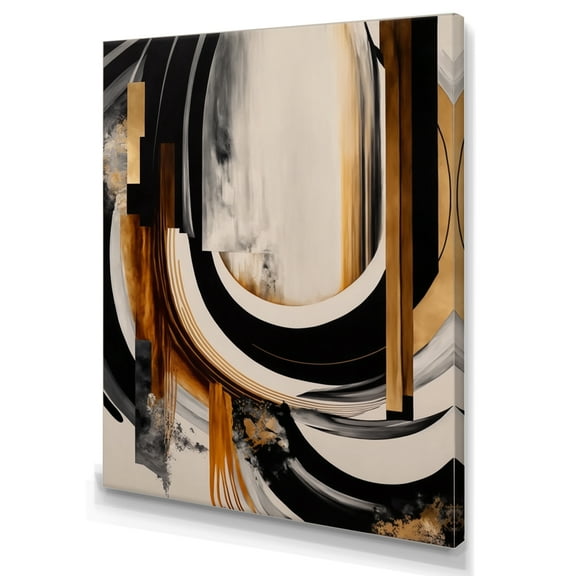 Designart Gold Touch Art Deco IV Canvas Wall Art