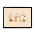 thumbnail image 1 of Designart 'Gold Vases With Bouquets Of Wildflowers II' Traditional Framed Art Print, 1 of 4
