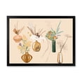 thumbnail image 1 of Designart 'Gold Vases With Bouquets Of Wildflowers III' Traditional Framed Art Print, 1 of 4