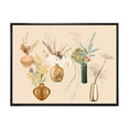 thumbnail image 1 of Designart 'Gold Vases With Bouquets Of Wildflowers III' Traditional Framed Canvas Wall Art Print, 1 of 5
