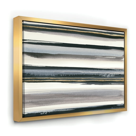 Designart ' Gold Watercolor Amethyst I ' Modern & Contemporary Framed Canvas