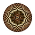 thumbnail image 1 of Designart 'Gold and Black Convex Symmetrical Ellipse ' Modern Wood Wall Clock, 1 of 5