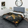 thumbnail image 1 of Designart "Gold and Black Mosaic Patterns II" Abstract Tile Bedding Covert Set - Abstract Gold Modern Bed Set With 2 Shams, 1 of 5