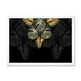 thumbnail image 1 of Designart 'Gold and Black Tropical Leaves IV' Modern Framed Art Print, 1 of 4