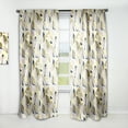 thumbnail image 1 of Designart 'Golden Abstract River Stones' Mid-Century Modern Curtain Panel, 1 of 5