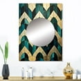 thumbnail image 1 of Designart "Golden Arches In Emerald I" Abstract Shapes Mirror Wall Decor - Modern Gold Abstract Large Mirror For Wall Art Decor - 32" x 24" Inch, 1 of 5