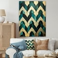 thumbnail image 1 of Designart "Golden Arches In Emerald II" Abstract Shapes Wall Decor, 1 of 7