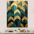 thumbnail image 1 of Designart "Golden Arches In Emerald V" Abstract Shapes Wall Art Prints, 1 of 7