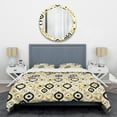 thumbnail image 1 of Designart 'Golden Art Deco Metallic Luxury Geometrics' Mid-Century Modern Duvet Cover Set, 1 of 4