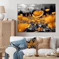 thumbnail image 1 of Designart "Golden Ashen Ranunculus Sunlit Blooms Noir" Floral Canvas Wall Art, 1 of 5