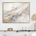 thumbnail image 1 of Designart "Golden Beige Geode Scene I" Stone Geode Floater Framed Canvas Art Print, 1 of 5