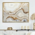 thumbnail image 1 of Designart "Golden Beige Geode Scene" Stone Geode Floater Framed Wall Decor, 1 of 5